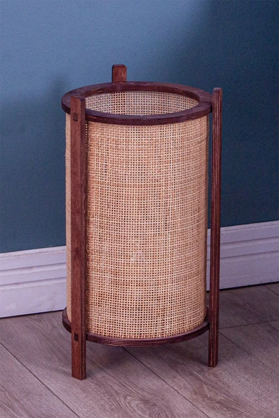 Ahşap Fabrikası Lumina Dark Rattan Ahşap Lambader ürün görseli 1