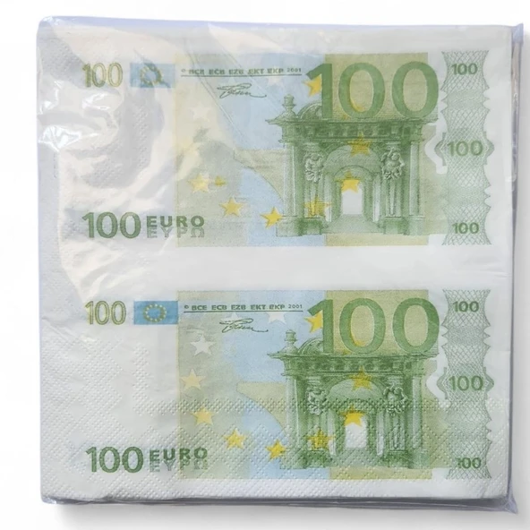 100 Euro Şekilli Kağıt Peçete ürün görseli 1