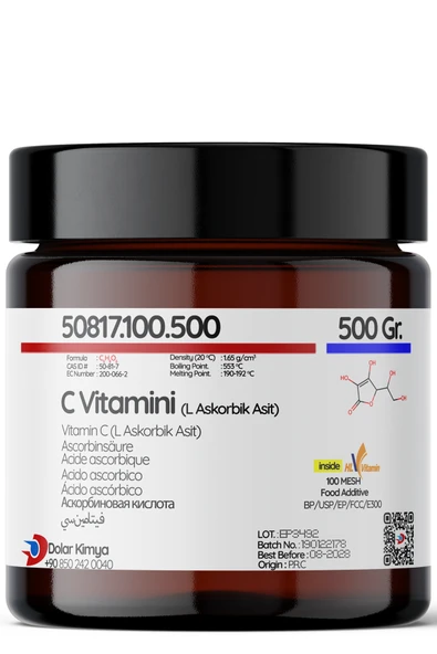 C Vitamini (Askorbik Asit, Vitamin C, E 300) - 500 Gram ürün görseli 1