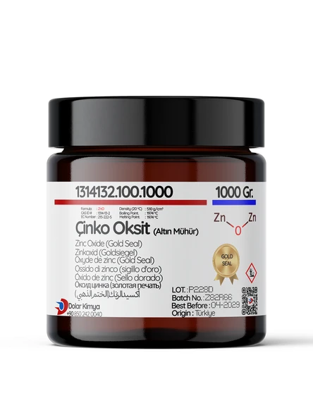 Çinko Oksit - 1 Kg (Altın Mühür,Kozmetik Tip,Mikronize,Zinc Oxide) ürün görseli 1