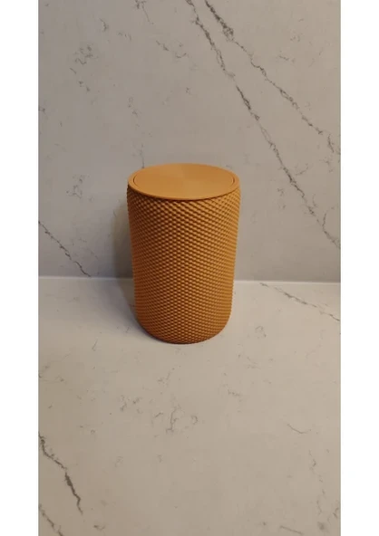 Nesli Dekor Mini Masaüstü Çöp Kovası - Turuncu - Resim 3