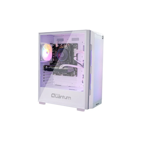 Quantum Gaming Snapfire White 650w 4 Fanlı Mesh Beyaz Gaming Masaüstü Kasa ürün görseli 1