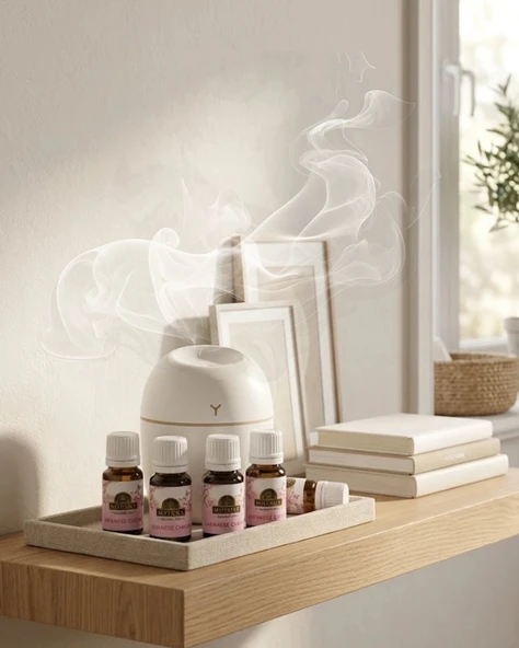 Mini Difüzör Ha Nemlendirici 5 Esans Hediyeli Usb Bağlantılı Model ürün görseli 1