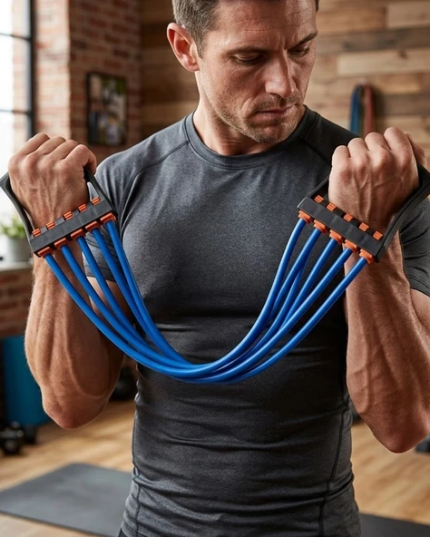 Fitness Direnç Lastiği Evde Spor İçin Çok Amaçlı Egzersiz Bandı ürün görseli 1