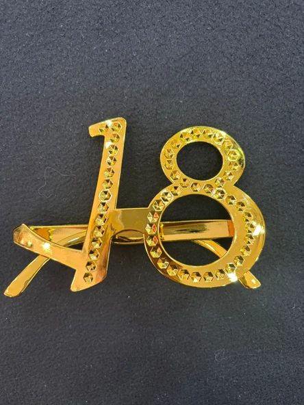 Gold Renk 18 Yaş Parti Gözlüğü 1 Adet ürün görseli 1