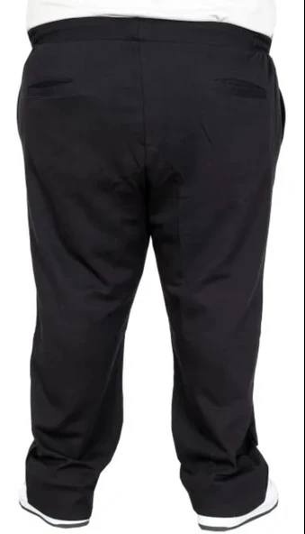 Büyük Beden Esnek Örme Pantolon INTER 11109 SIYAH - Resim 4