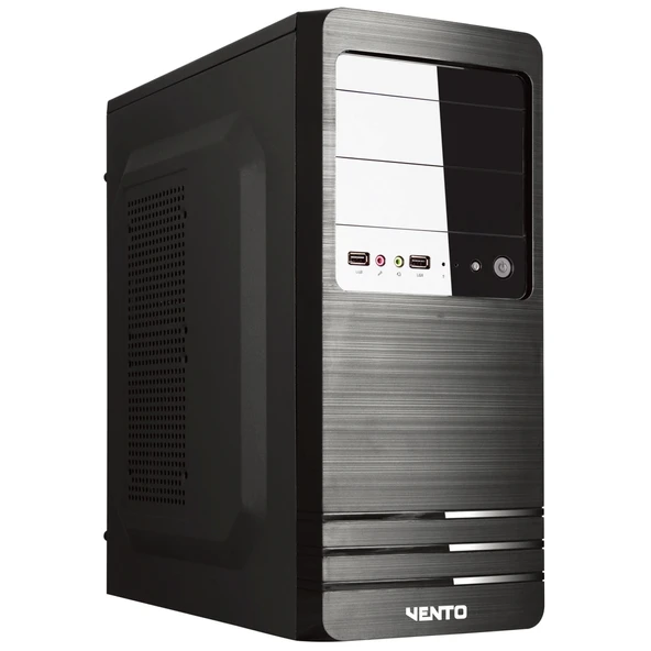 VENTO VS114F 300W 1x8CM/2x12CM FAN ATX 1xUSB2.0/1xUSB3.0 SİYAH KASA ürün görseli 1