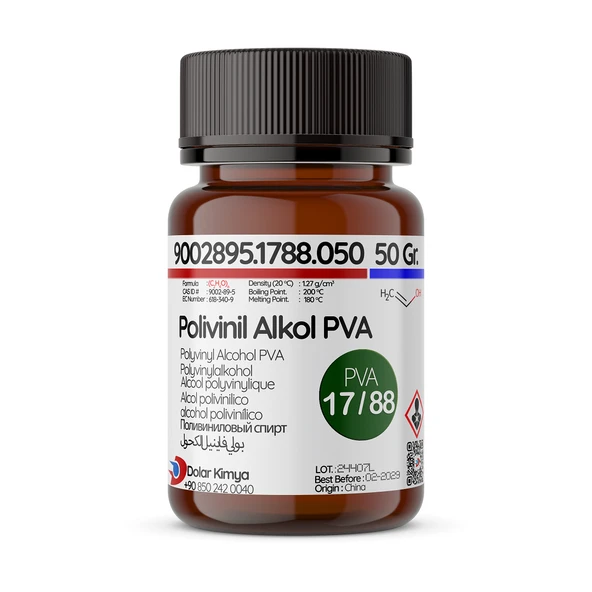 Polivinil Alkol 1788 - 50 Gram (PVA 1788, Polyvinyl Alcohol 17/88) ürün görseli 1