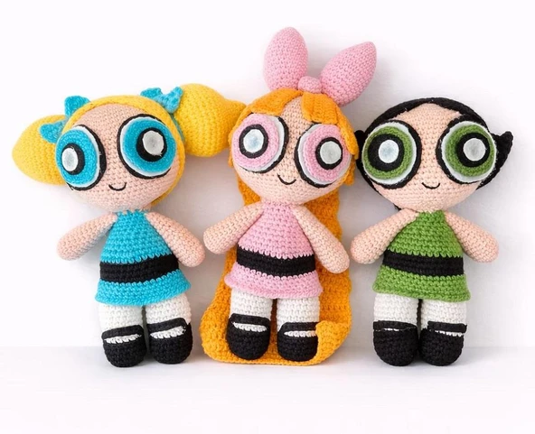 Güçlü Kızlar Takımı Amigurumi Organik Oyuncak ürün görseli 1