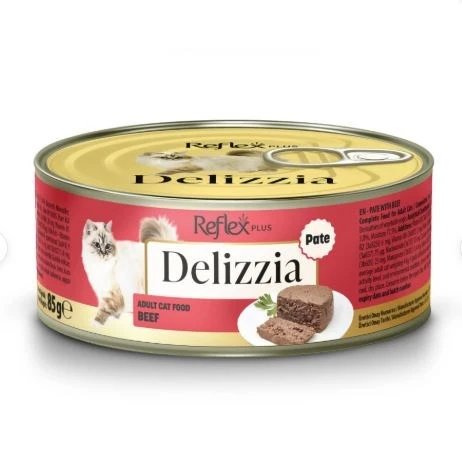 Reflex Plus Delizzia Dana Etli Ezme Yetişkin Kedi Konservesi 85 Gr x 12 Adet ürün görseli 1