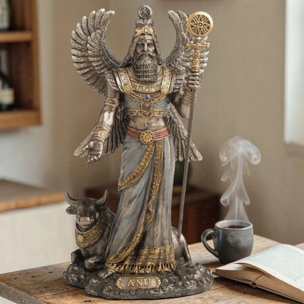 Dekoratif Anu Figürü Veronese Biblo-Mitolojik Tema Şık Salon Dekoru Poliresin Dekoratif Obje 13x9x23 cm ürün görseli 1