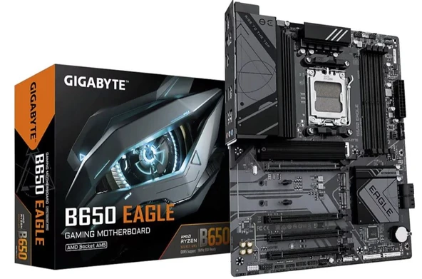GIGABYTE B650 EAGLE DDR5 M.2 DP HDMI Type-C AM5 Gaming Anakart ürün görseli 1