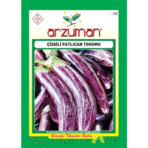 Patlıcan Sebze Tohum Çizgili 5 gr ürün görseli 1