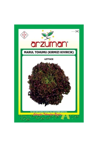 Dikkat Çekici Kımızı Kıvırcık Marul Tohumu-5 Gram ürün görseli 1