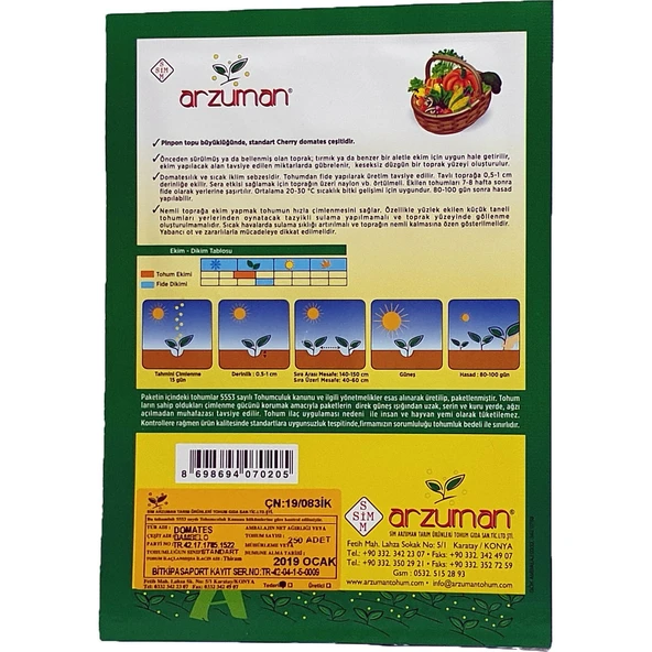 Cherry Domates Tohumu Pinpon 250'li - Resim 3