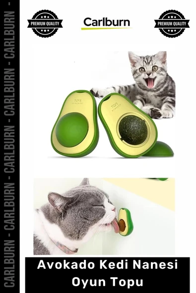 Özel Üretim Diş Temizleyici Stres Giderici Doğal Catnip Sağlıklı Hijyen Avokado Kedi Nanesi Oyun Top ürün görseli 1