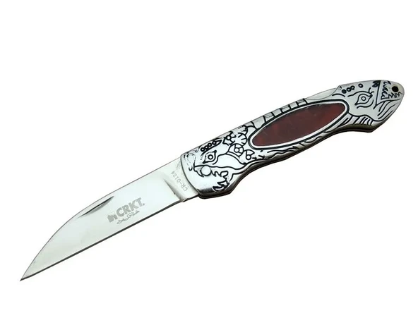 Crkt Cr 0124 Rd Kamp Çakı 20 Cm - Metal Desenli Sap, Kılıflı, Kutulu ürün görseli 1