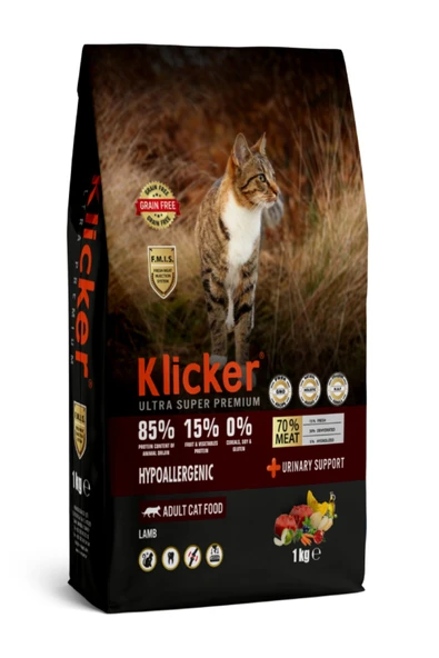 Klicker Kuzulu Hippoalerjenik Yetişkin Kedi Maması 1 Kg ürün görseli 1
