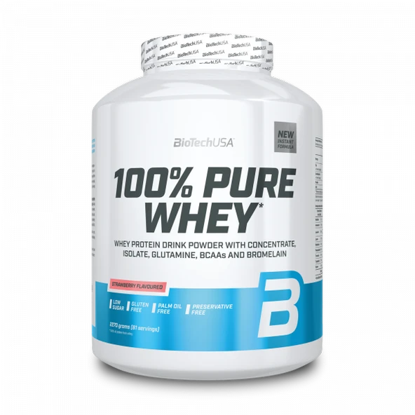 BioTechUSA Pure Whey Protein 2270 Gr - Çilek ürün görseli 1
