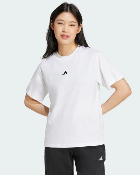 Adidas Essentials Small Logo Cotton T-Shirt Kadın Tişört ürün görseli 1