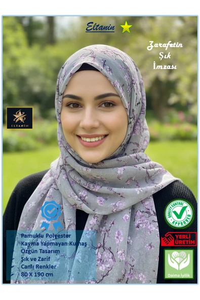 Eyfel Pamuklu Soft Özel Seri Şal (Etnik & Çiçekli Desen, Orjinal, Tesettür Giyim, Yeni Koleksiyon) ürün görseli 1