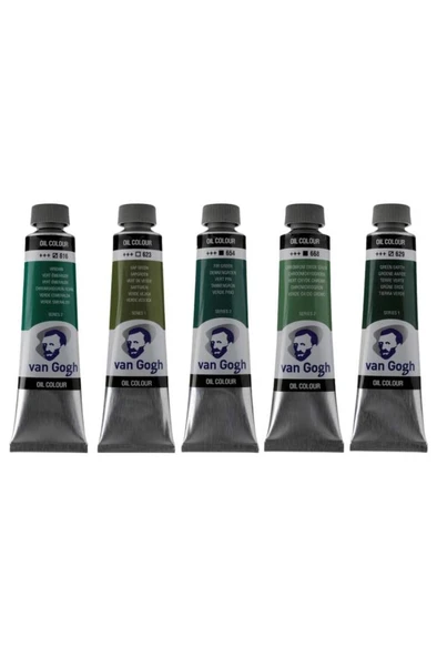 Talens Van Gogh Yağlı Boya 40ml - Yeşil Renk Tonları 5'li Set 2 ürün görseli 1