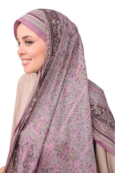 Premium Lux Original Etnik Desen Şal (Vual İpek, 1. Sınıf, Hafif, Rahat, Şık, Tesettür Giyim) ürün görseli 1
