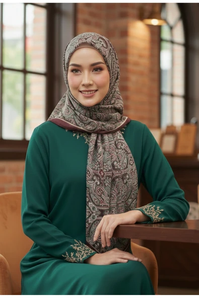 Eyfel Pamuklu Soft Özel Seri Şal (Etnik & Çiçekli Desen, Orjinal, Tesettür Giyim, Yeni Koleksiyon) ürün görseli 1