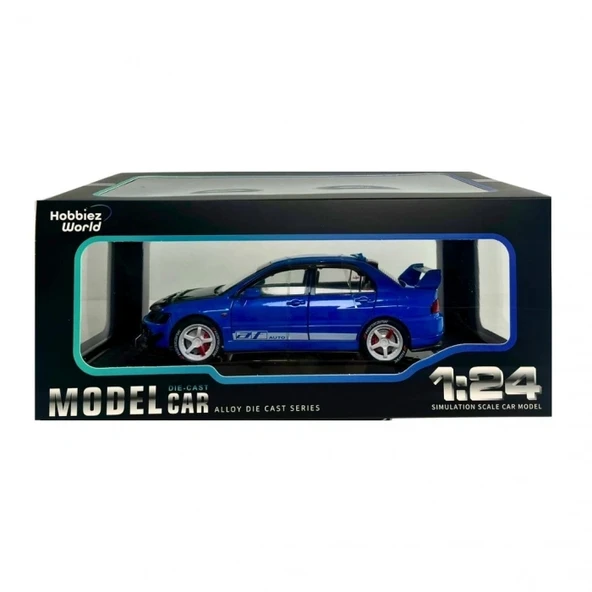 Hobbiez World Mitsubishi Lancer Evolution Mavi 1/24 Model Araba ürün görseli 1