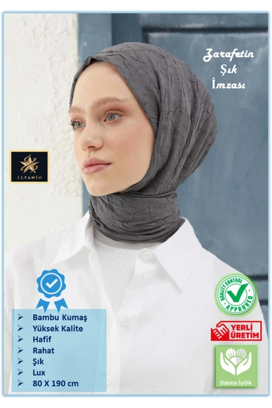 Bambu Kraş Şal (Tesettür Giyim, Yüksek Kalite, Hafif, Rahat, Şık, Premium, Lux, Shawl, Scarf) ürün görseli 1