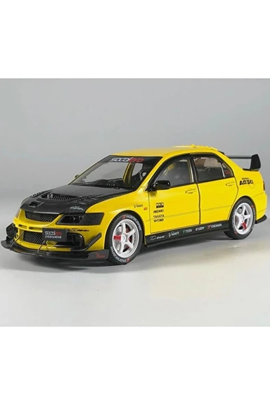 Hobbiez World Mitsubishi Lancer Evolution Sarı 1/24 Model Araba - Resim 3