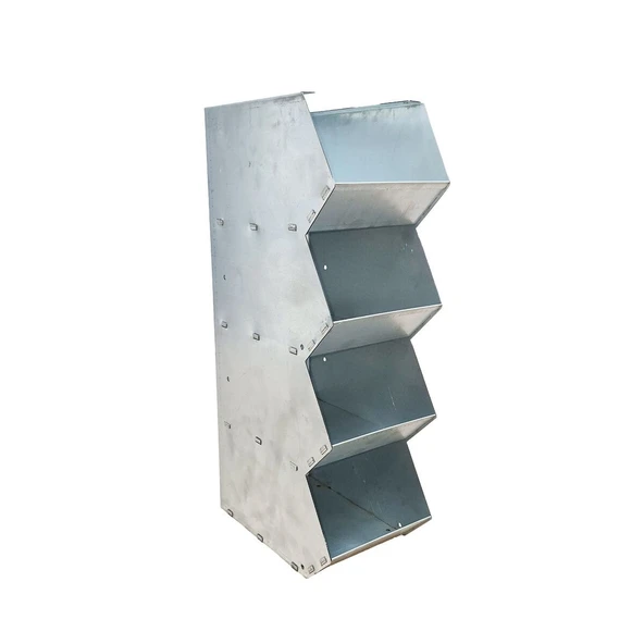 ZARGANA 4 Gözlü Modüler Galvanizli Metal Avadanlık - Kaynaksız Endüstriyel Tasarım ürün görseli 1