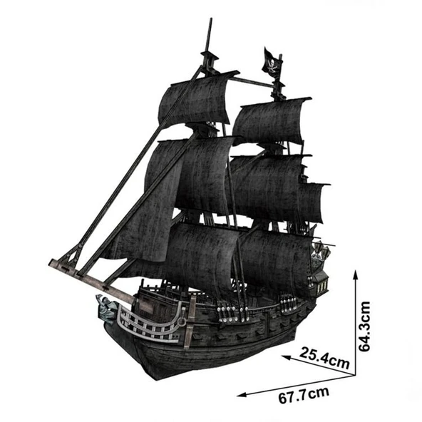 The Queen Anne'S Revenge 3D Puzzle - Resim 2
