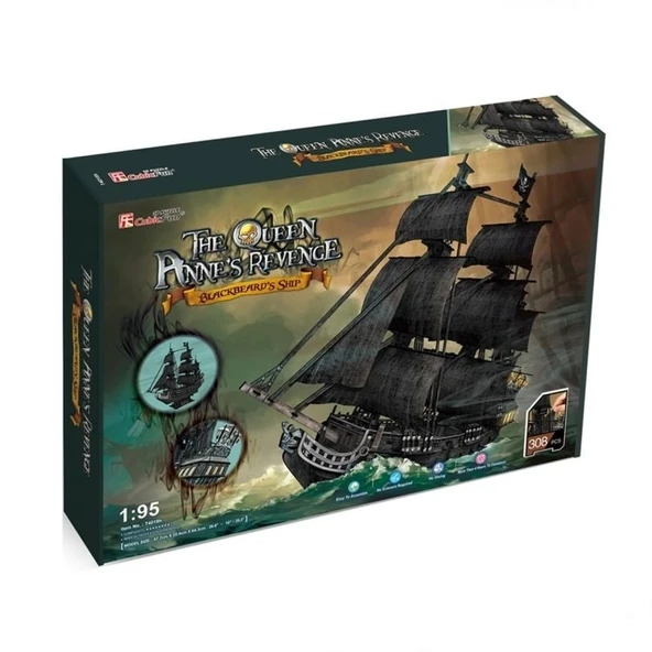 The Queen Anne'S Revenge 3D Puzzle - Resim 3
