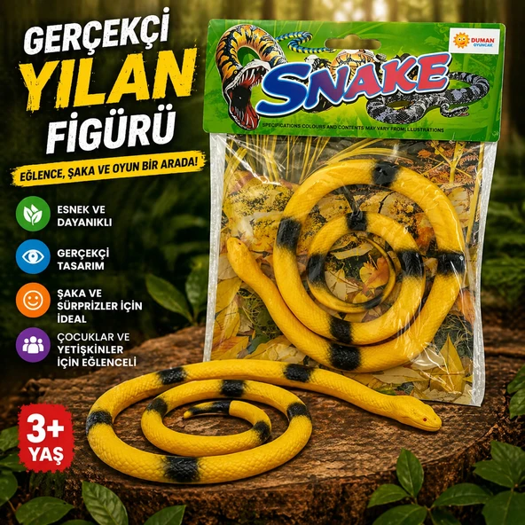 Oyuncak Gerçekçi Yılan Figürü Esnek Şaka ve Eğlence Oyuncağı ürün görseli 1
