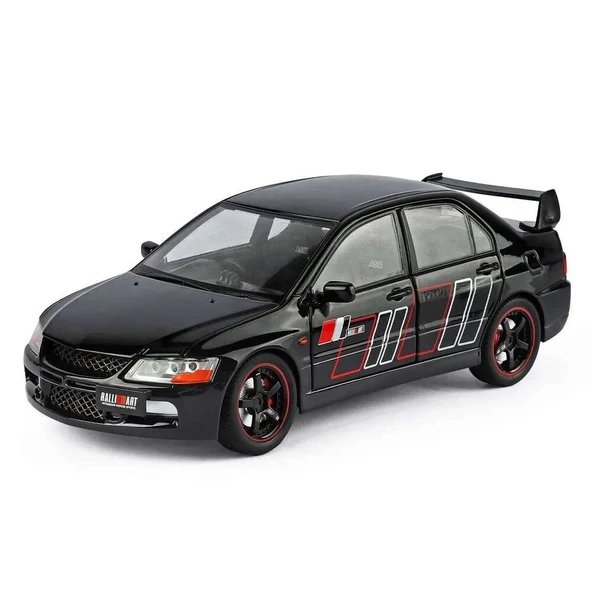 Hobbiez World Mitsubishi Lancer Evolution Siyah 1/24 Model Araba ürün görseli 1