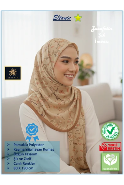 Eyfel Pamuklu Soft Özel Seri Şal (Etnik & Çiçekli Desen, Orjinal, Tesettür Giyim, Yeni Koleksiyon) ürün görseli 1