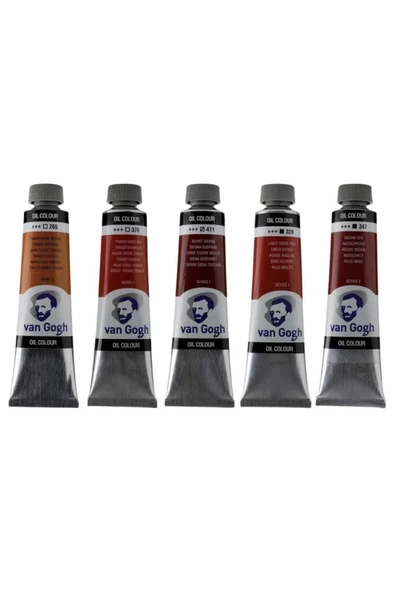 Talens Van Gogh Yağlı Boya 40ml - Kahverengi Renk Tonları 5'li Set ürün görseli 1