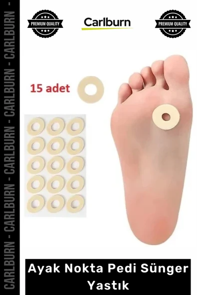 #AyakBakım 15li Paket Yumuşak Konforlu Baskı Azaltıcı Ortopedik Destek Ayak Nokta Pedi Sünger Yastık ürün görseli 1