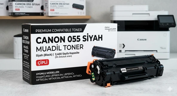 Canon MF-742cdw Siyah Muadil Toner - 2400 Sayfalık Çipli Toner ürün görseli 1