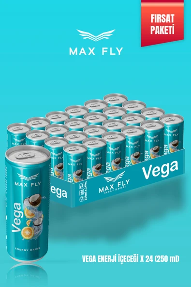 Max Fly Vega Enerji İçeceği 250 ml 24 Adet ürün görseli 1