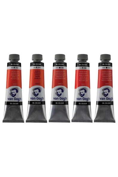 Talens Van Gogh Yağlı Boya 40ml - Kırmızı Renk Tonları 5'li Set 1 ürün görseli 1