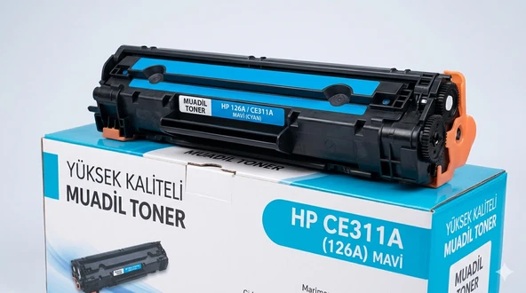 HP 126A /CE311A Mavi Muadil Toner ürün görseli 1