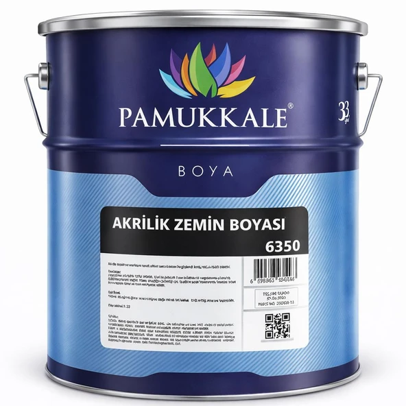 Pamukkale Akrilik Zemin Boyası 15 Kg Ral 7012 Bazalt Gri ürün görseli 1