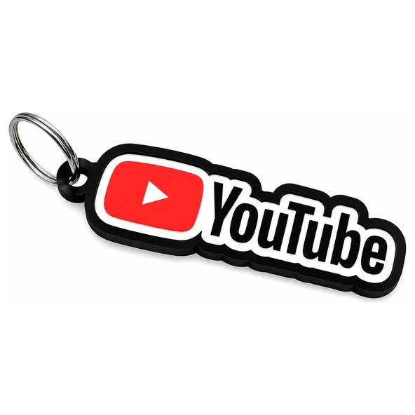 YouTube Tasarımlı Anahtarlık | Sert Plastik Dayanıklı Anahtarlık | Modern Şık Aksesuar ürün görseli 1