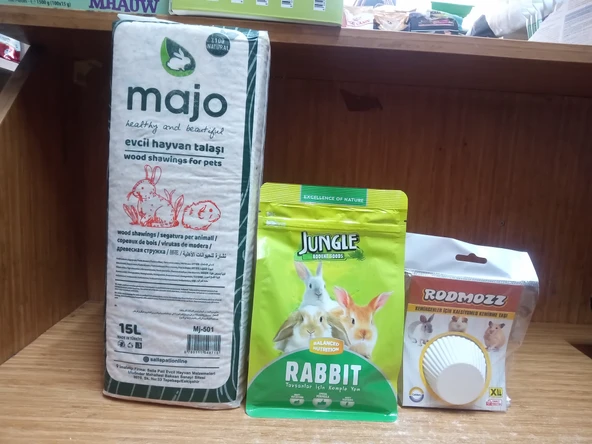 ungle Natural Tavşan Yemi 500 Gr+KEMİRGEN TALAŞI 15 LİTRE+KEMİRGENLER İÇİN KALSİYUMLU KEMİRME TAŞI XL ürün görseli 1