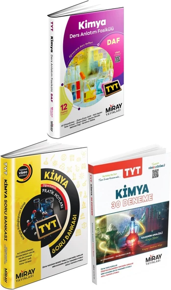 Miray 2026 Tyt Kimya Ders Anlatım + Soru + Deneme Seti 3 Kitap ürün görseli 1