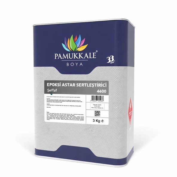 Pamukkale 4600 Solventli Epoksi Astar Yedek Sertleştiricisi 3 Kg Şeffaf ürün görseli 1