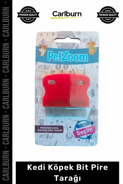 #Petshop 38 cm Paslanmaz Çelik Dişli Profesyonel Evcil Hayvan Tüy Bakım Kedi Köpek Bit Pire Tarağı ürün görseli 1