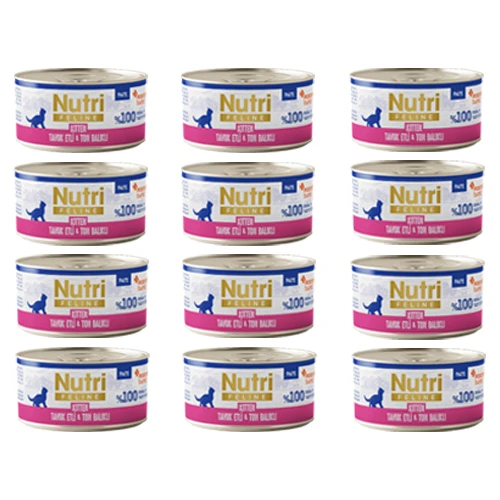Nutri Feline Kitten Pate 70Gr Pate Tavuk Etli Ton Balıklı 12Adet Yaş Yavru Kedi Maması ürün görseli 1